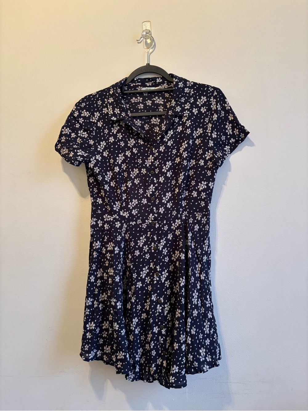 Kimchi Blue Navy and White Floral Fit-and-Flare Dress